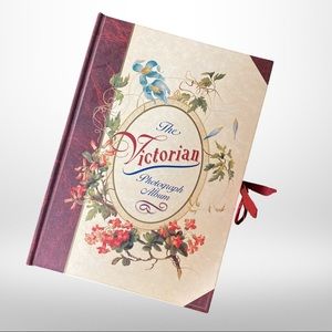 Victorian Photograph Album - Red and Cream